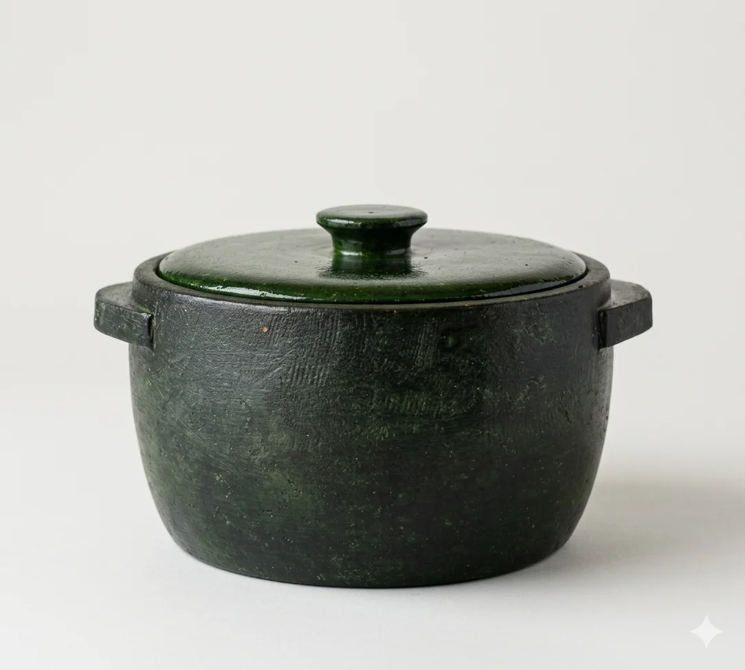 Natural Soapstone Biryani Pot with Lid - Image 3