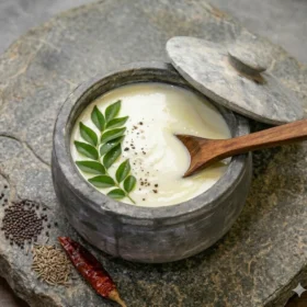 Handcrafted Soapstone Curd Pot / Salt Jar