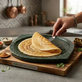 Traditional Soapstone Dosa Tawa (Kal Dosa)