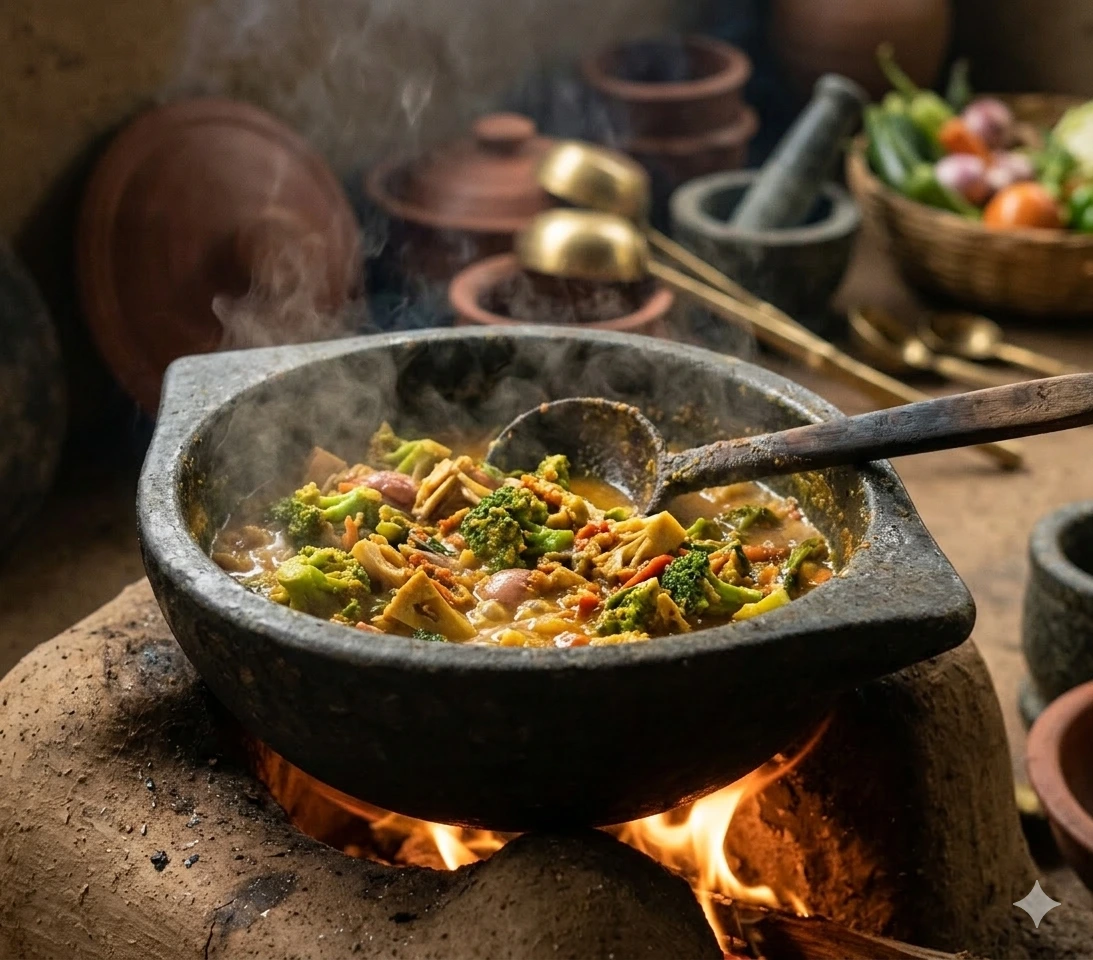 Handcrafted Soapstone Kadai Kalchatti - Image 3