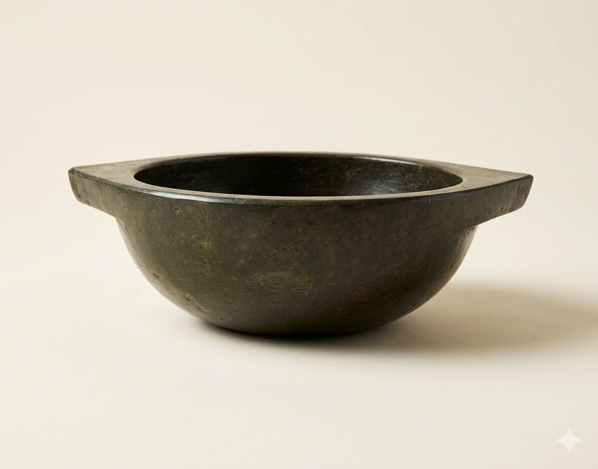 Handcrafted Soapstone Kadai Kalchatti - Image 5