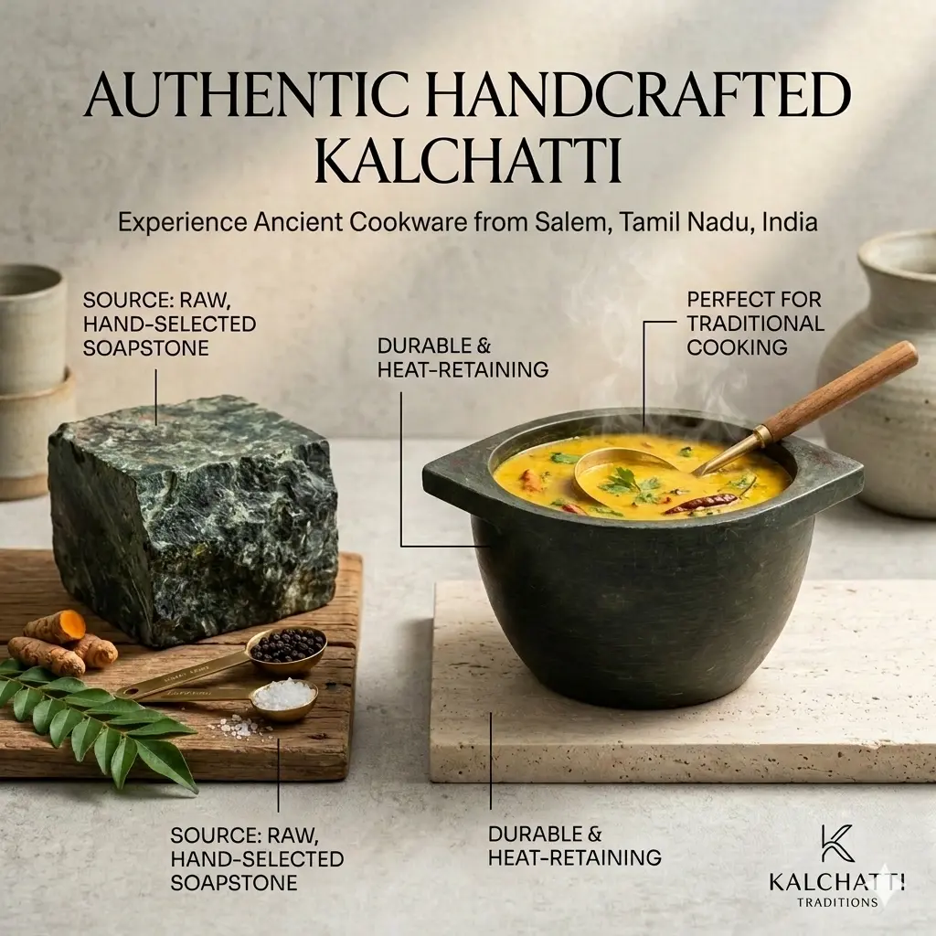 Handcrafted Soapstone Kalchatti - Image 2