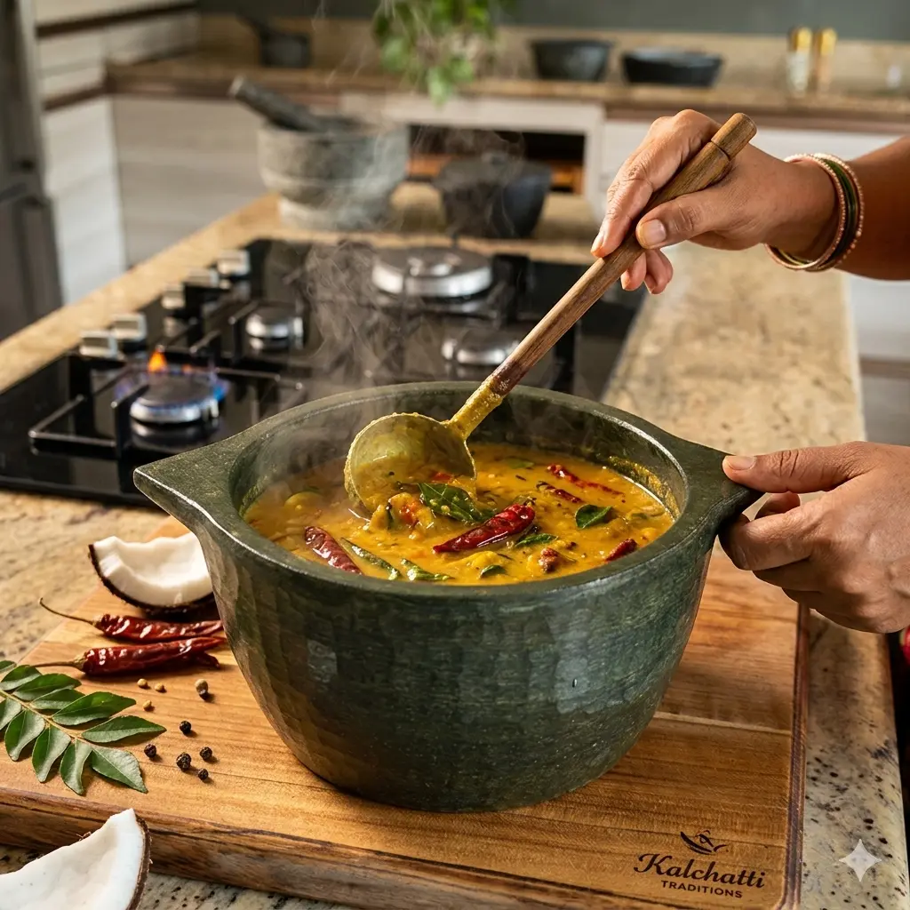 Handcrafted Soapstone Kalchatti - Image 4