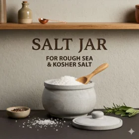 Natural Soapstone Salt Jar with Lid